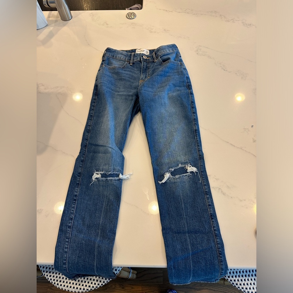Abercrombie kids low-rise straight jeans